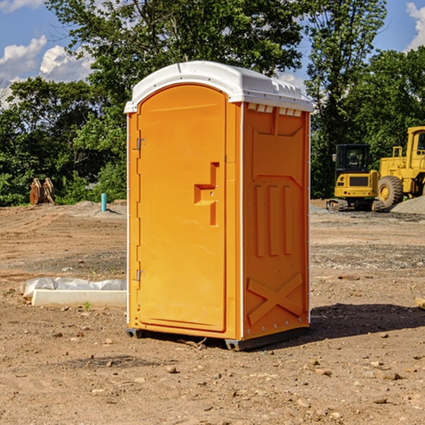 how often are the portable toilets cleaned and serviced during a rental period in Timberlake